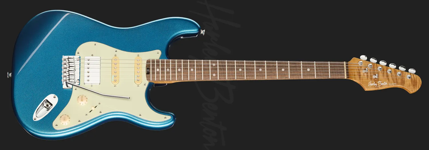 Harley Benton Deluxe ST-Modern Plus HSS E-Gitarre Lake Placid Blue Erle