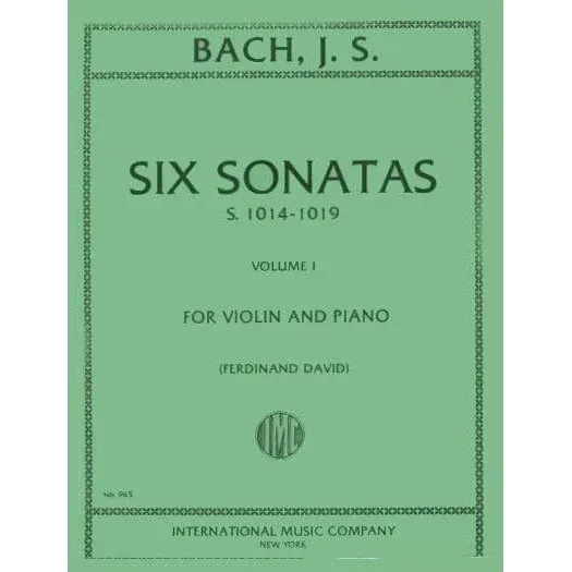 International Bach Sonaten BWV 1014-1016 Violinenoten Violine Klavier