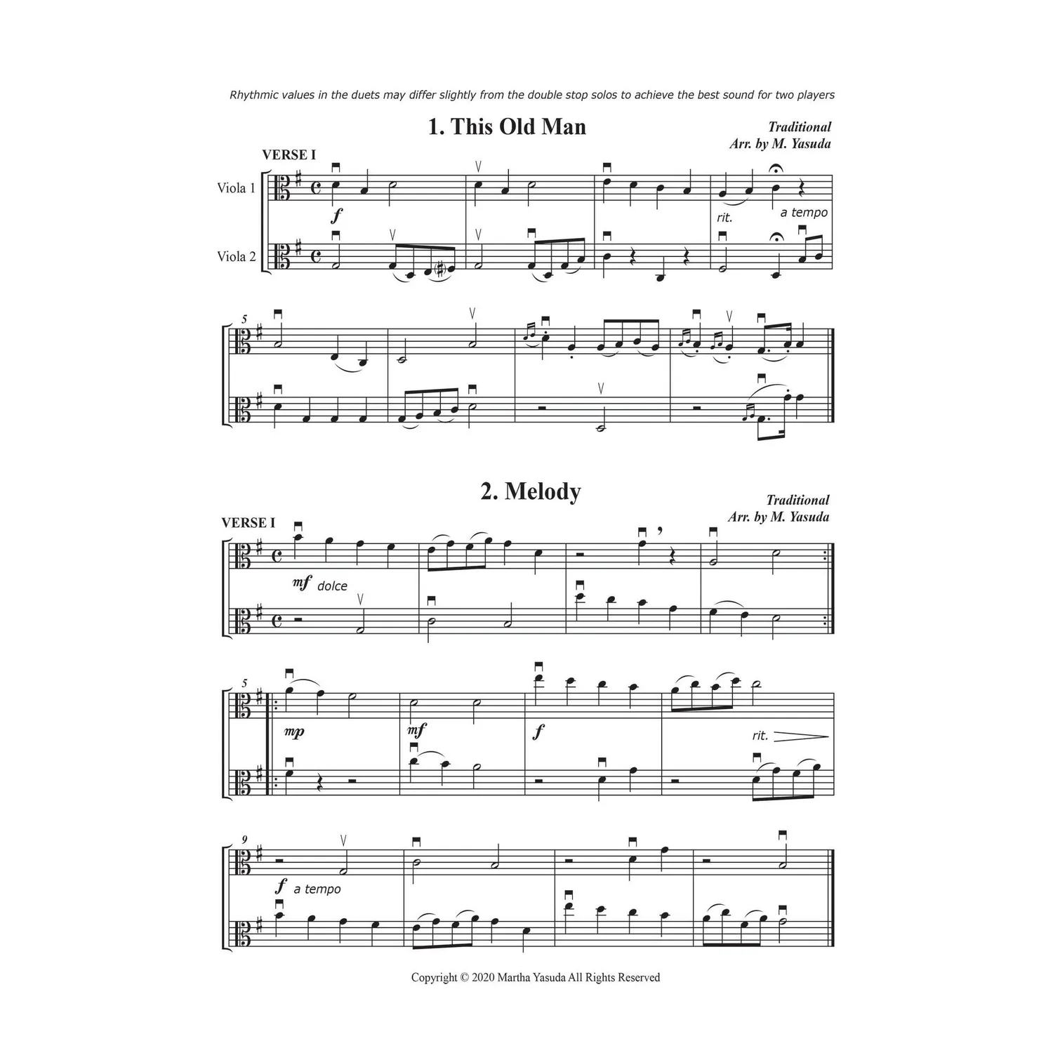 Yasuda Favorite Melodies Viola Vol I Doppelgriffe Download