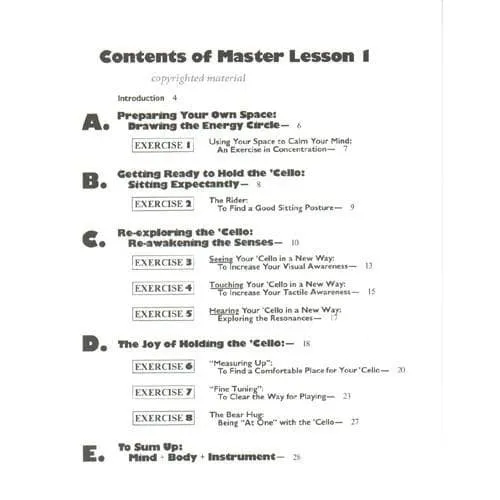 Arioso Wimmer Joy of Cello Playing Master Lesson 1 Celloheft