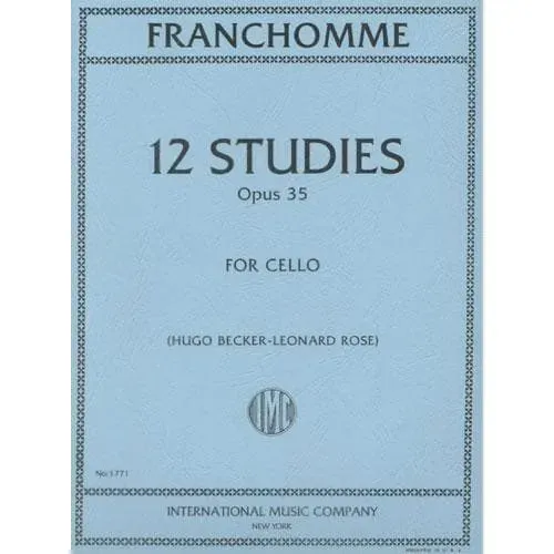 Shar Music Franchomme 12 Etüden Op 35 Noten Cello solo