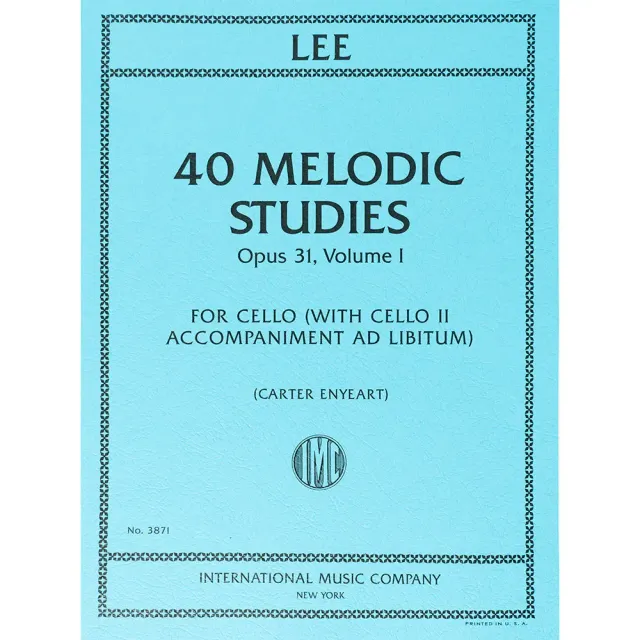 Lee 40 Etüden Op.31 Bd.1 Cello Noten Daumenlage