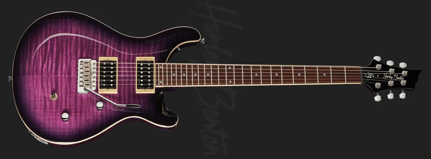 Harley Benton Deluxe CST-24T E-Gitarre Purple Burst 24 Bünde