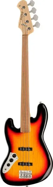 Harley Benton JB-40FL LH Fretless E-Bass Sunburst Linkshänder