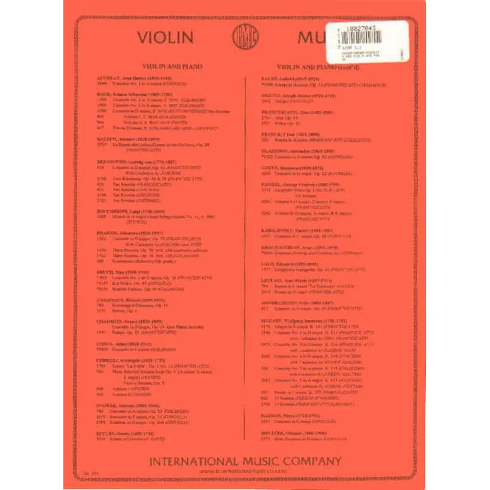 International Khachaturian Violinkonzert Noten Violine Klavier Oistrakh