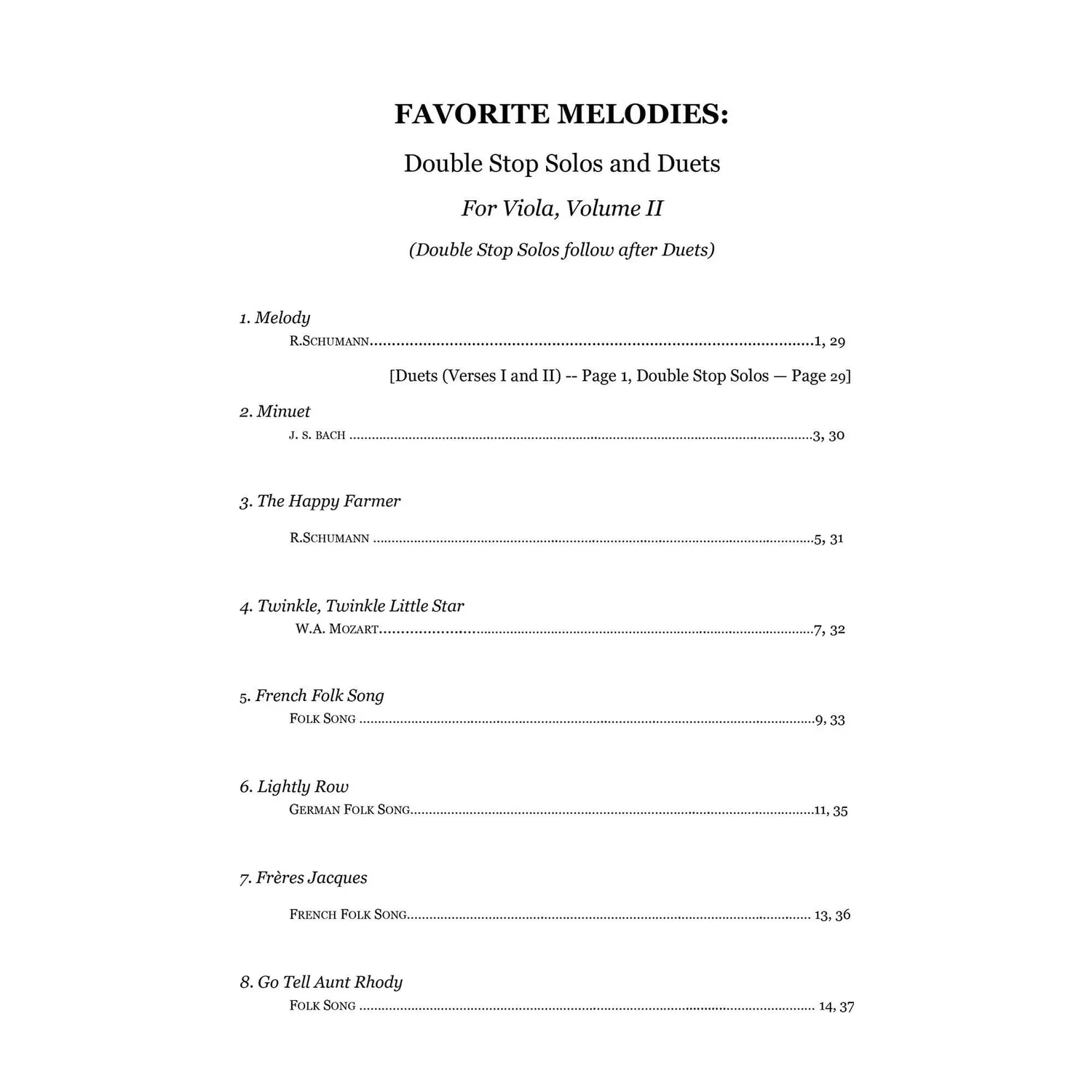 Yasuda Favorite Melodies II Bratsche Doppelgriff Download