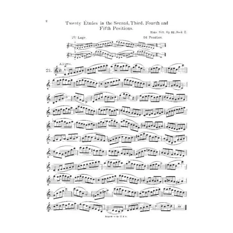 Schirmer Sitt 20 Etüden Heft 2 Violinnoten 2.-5. Lage