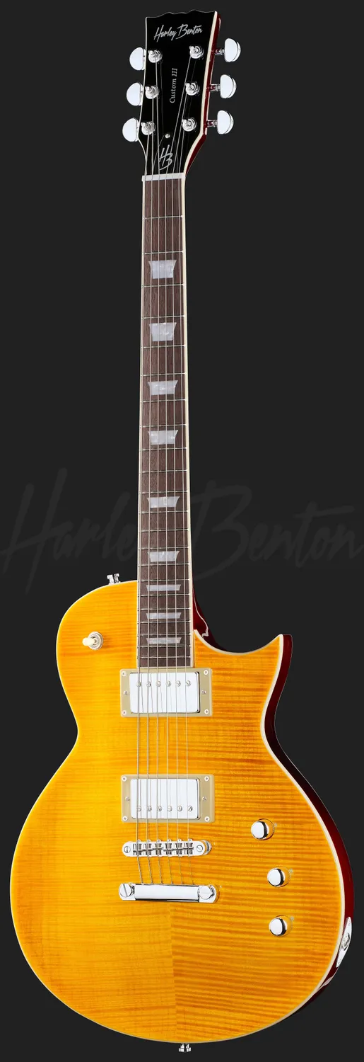 Harley Benton SC-Custom III E-Gitarre Lemon Flame Humbucker