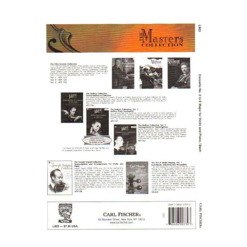 Shar Music Bach Violinkonzert Nr.2 E-Dur BWV1042 Noten