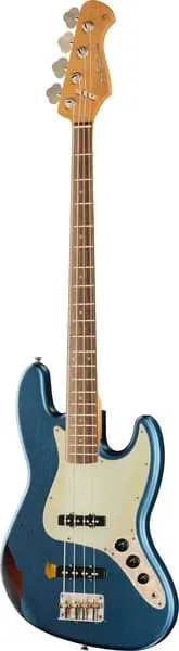 Harley Benton JB-62LA E-Bass Lake Placid Blue Erle Aged