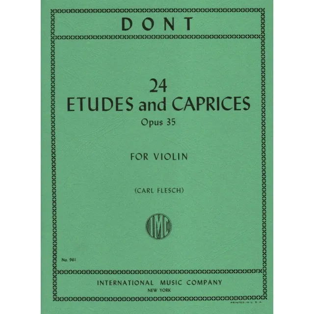 International Dont 24 Etüden und Capricen Opus 35 Noten Violine solo Flesch