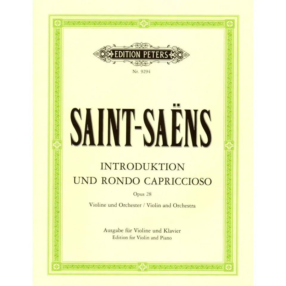Saint-Saëns Introduction Rondo op. 28 Noten Violine Klavier virtuos
