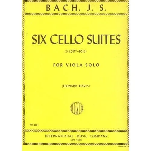 International Bach 6 Cello-Suiten BWV 1007-1012 Noten Bratsche