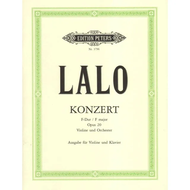 Peters Lalo Konzert F-Dur Op 20 Violinennoten Violine Klavier