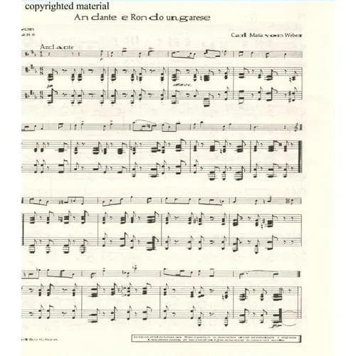 Schott Weber Andante Rondo Ongarese Op 35 Noten Viola