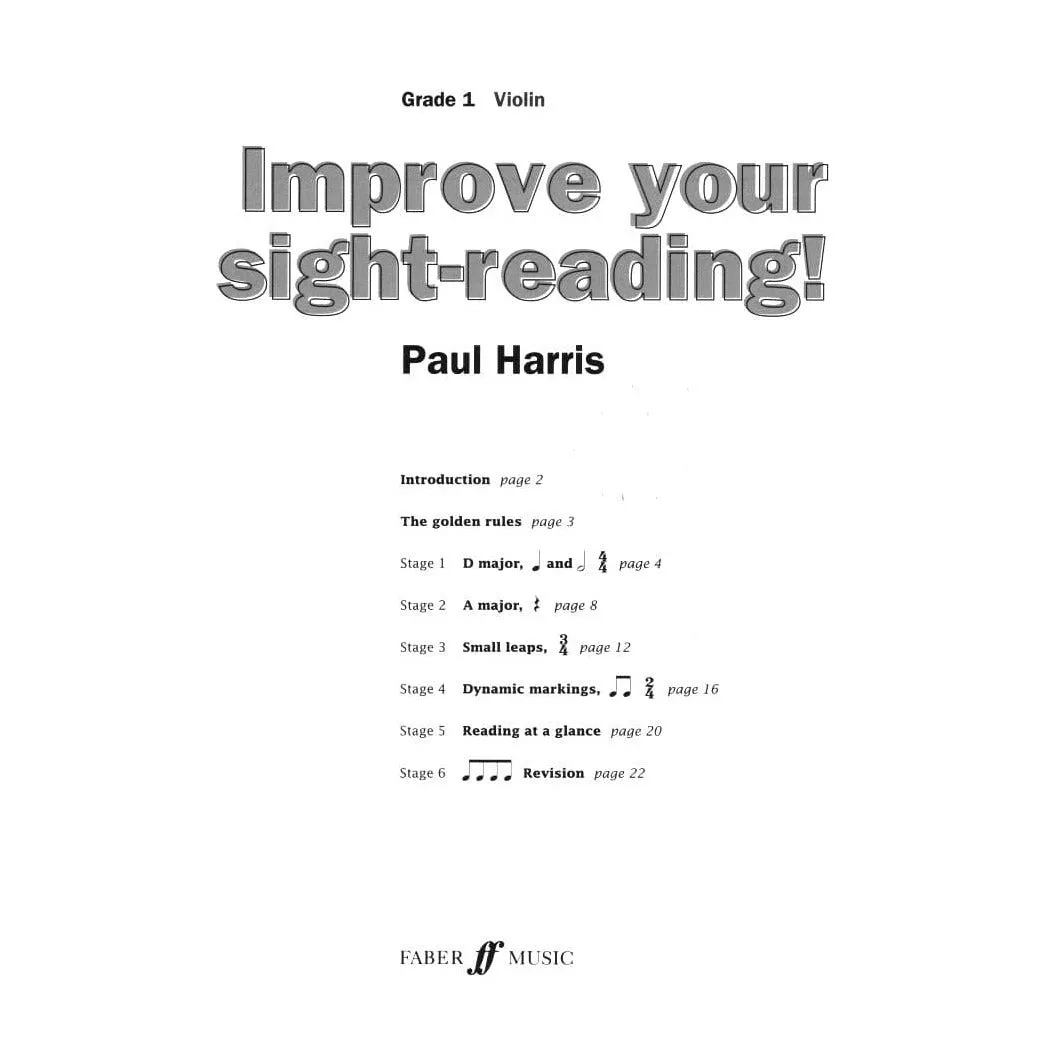 Faber Harris Sight-Reading 1 Violinenschule Violine