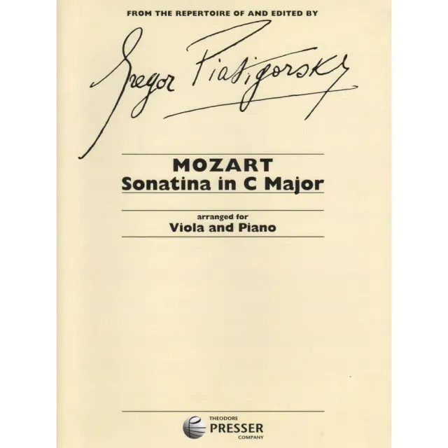 Shar Music Mozart Sonatina C-Dur Bratsche Klavier Piatigorsky