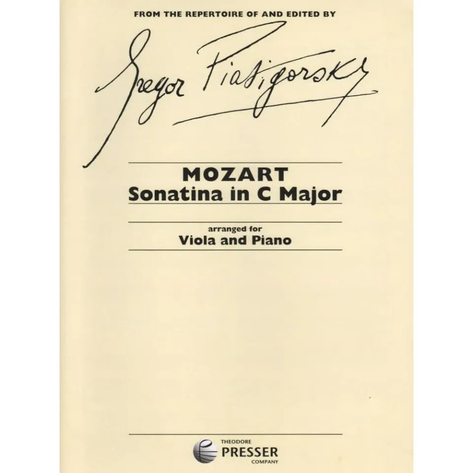 Shar Music Mozart Sonatina C-Dur Bratsche Klavier Piatigorsky