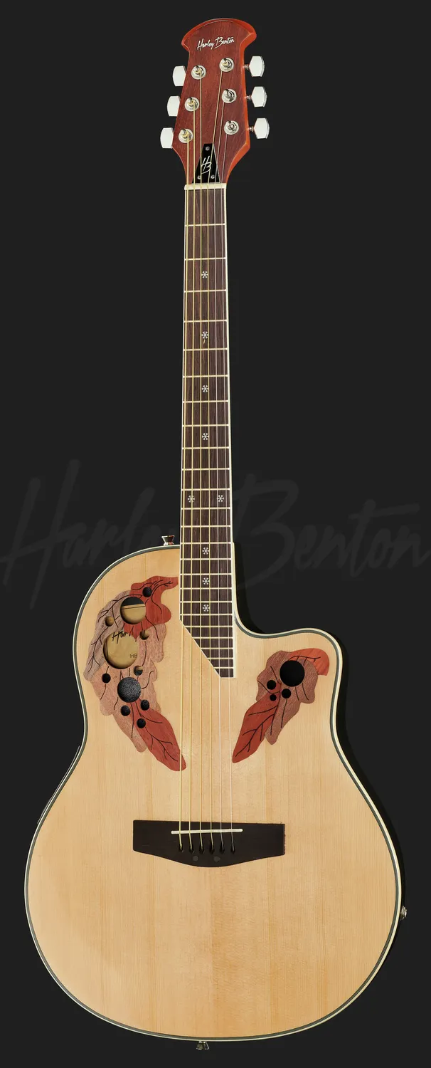 Harley Benton Custom HBO-850NT Westerngitarre Natural Elektro