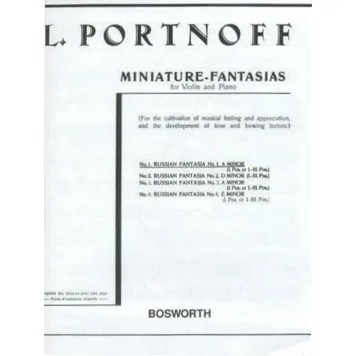 Bosworth Russian Fantasia Nr.1 a-Moll Violinnoten