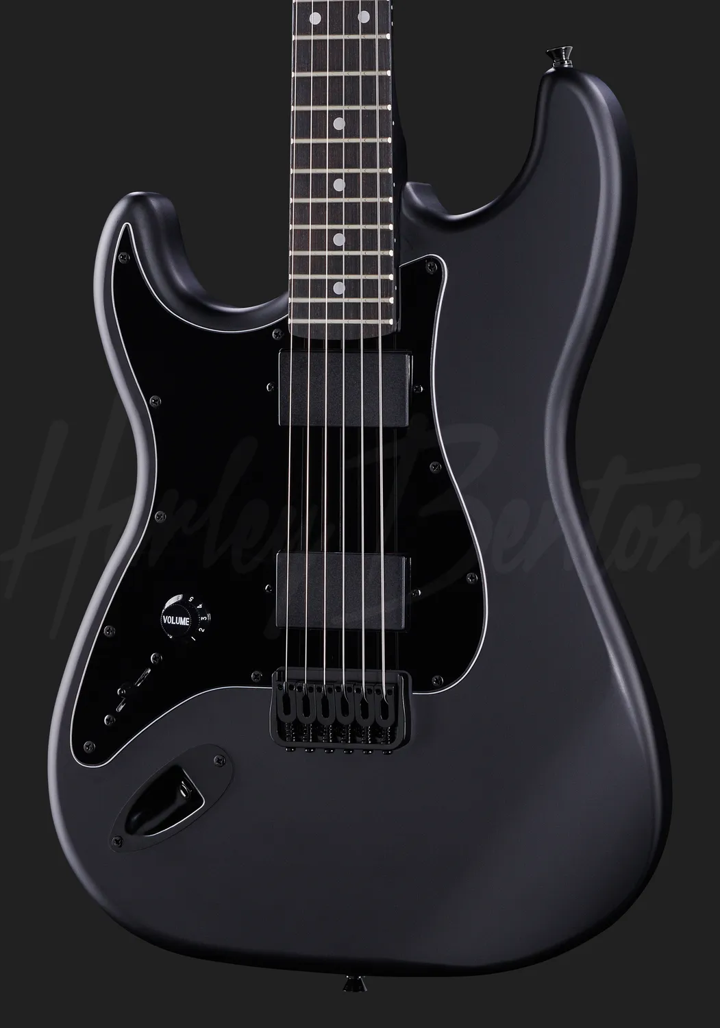 Harley Benton ST-20HH Active E-Gitarre Linkshänder Black