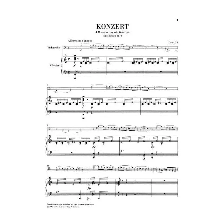 Henle Saint-Saëns Cellokonzert Nr.1 a-moll Op.33 Geringas