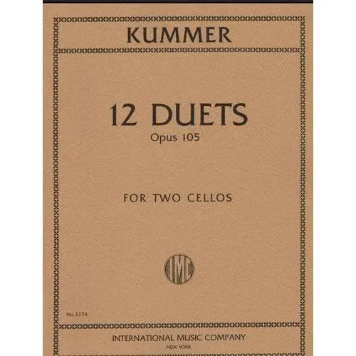 Kummer 12 Duette Op 105 Cellonoten zwei Celli