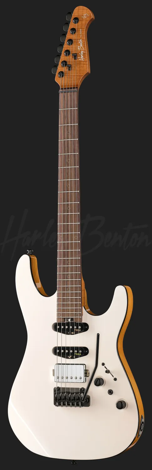 Harley Benton Fusion-IV HSS RW E-Gitarre White Metallic
