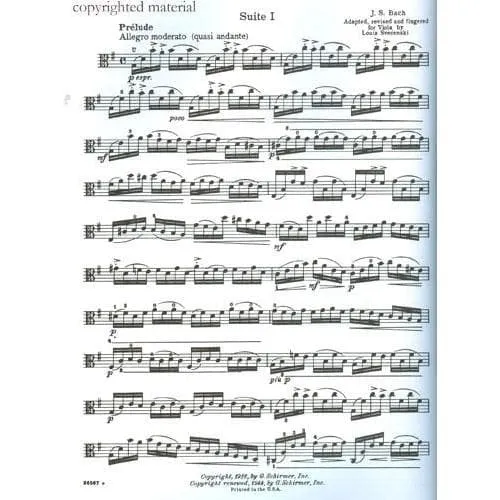 Shar Bach 6 Suiten BWV 1007-1012 Violanoten Svecenski