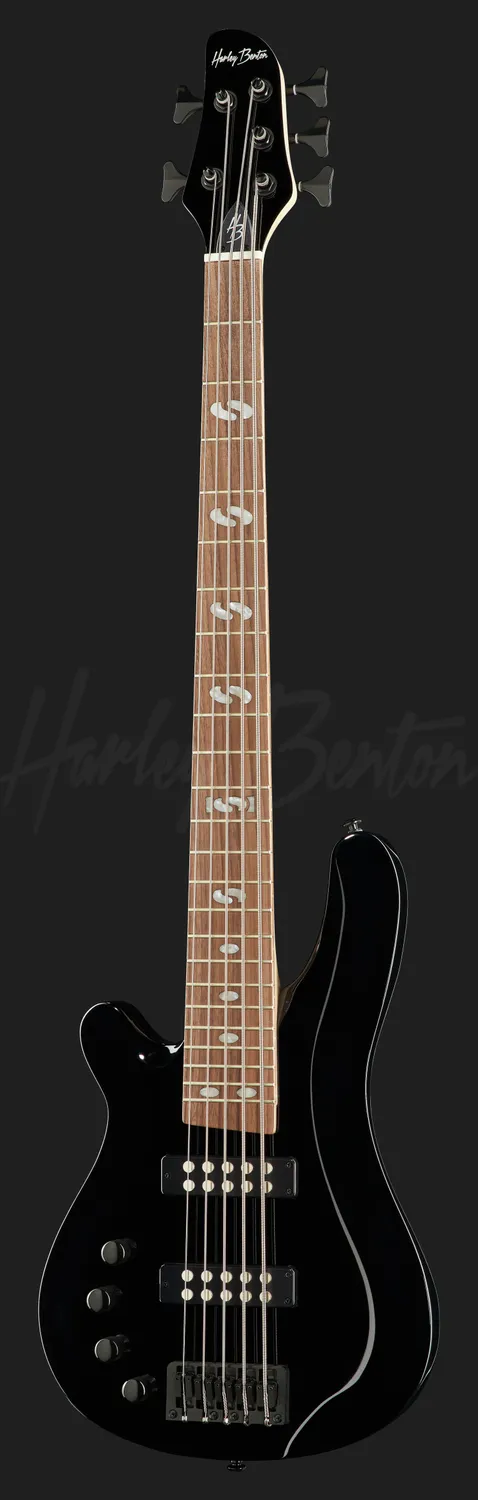 Harley Benton Pro B-550LH E-Bass 5-Saiter BK aktiv