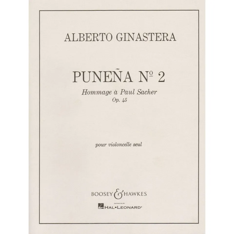 Boosey Ginastera Puneña Nr. 2 Op. 45 Cellonoten Solo