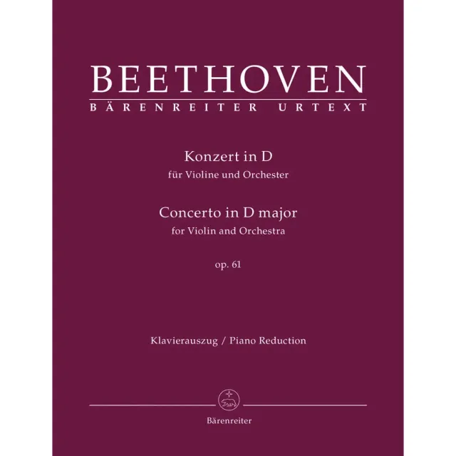 Bärenreiter Beethoven Op. 61 Noten Violine Klavier Urtext