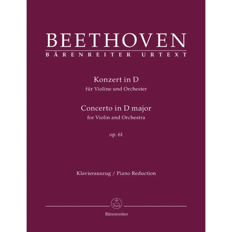 Bärenreiter Beethoven Op. 61 Noten Violine Klavier Urtext