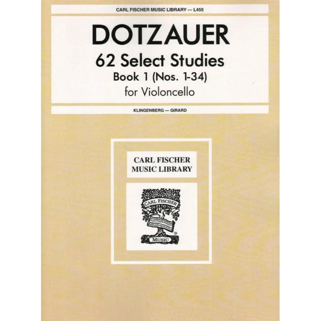 Carl Fischer Dotzauer 62 Etüden Vol.1 Nr.1-34 Cellonoten