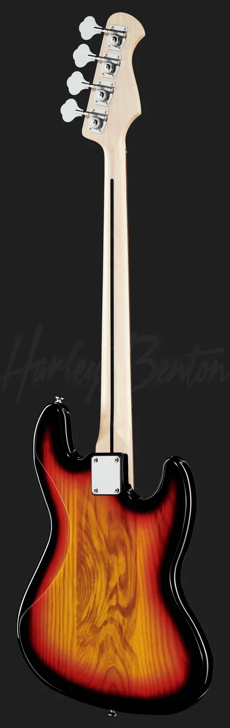 Harley Benton JB-40FL LH Fretless E-Bass Sunburst Linkshänder