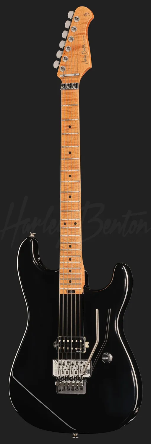 Harley Benton ST-80FR E-Gitarre Black Floyd Rose Humbucker