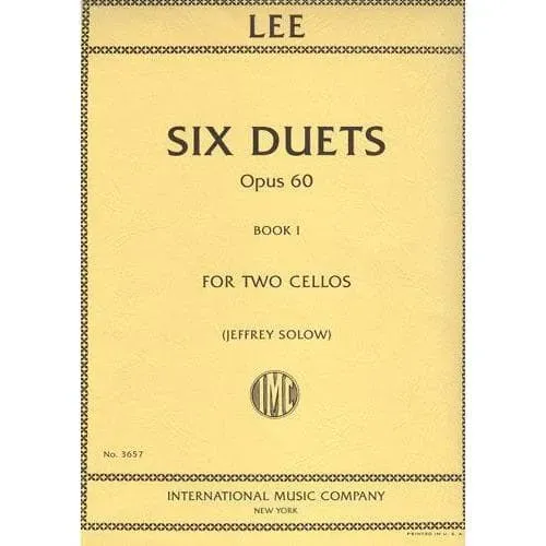 Lee Six Duets Op 60 Vol 1 Cello Noten Duo