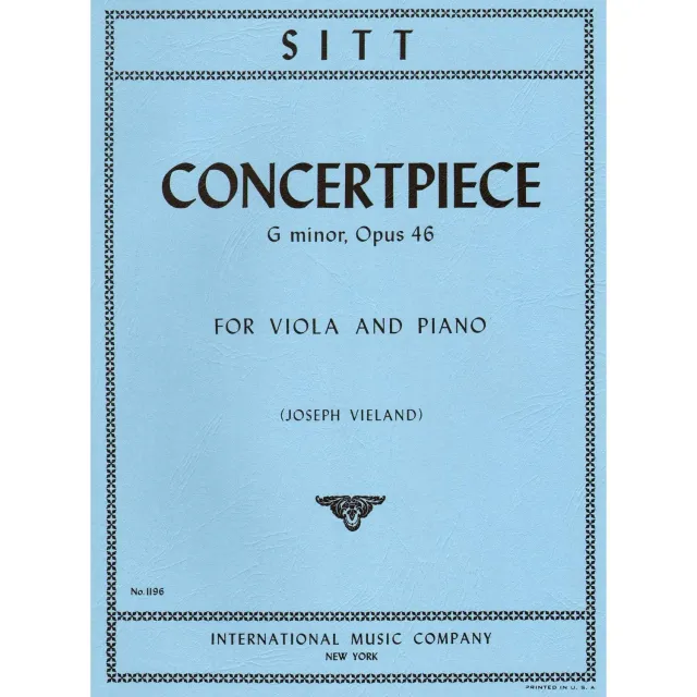Sitt Konzertstück g-Moll op. 46 Viola Klavier Noten