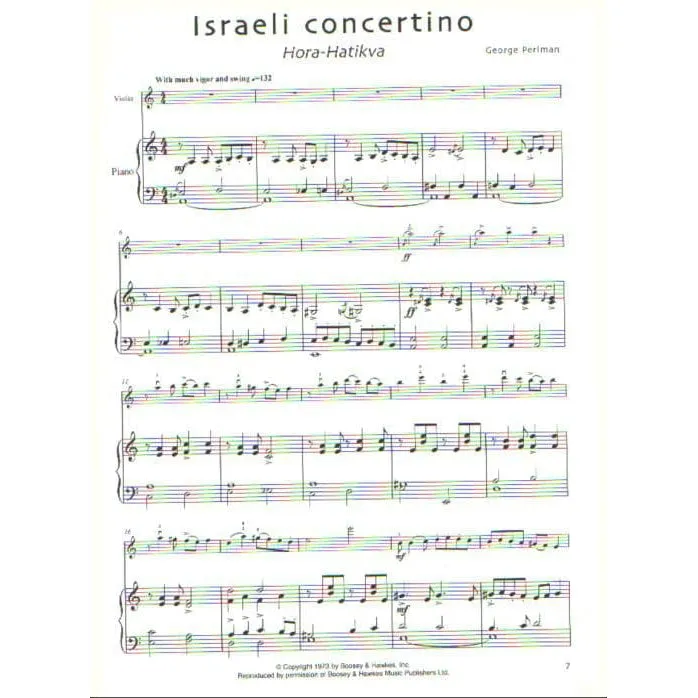 Shar Music Perlman Israeli Concertino Violinennoten