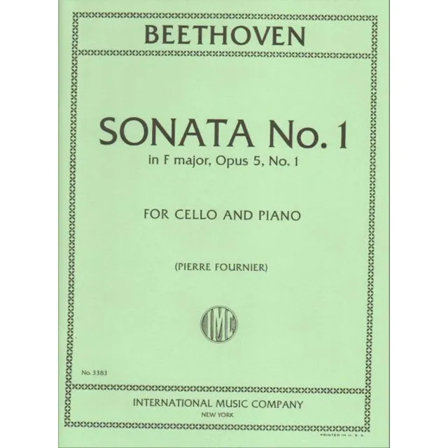 Beethoven Sonate Nr 1 F-Dur Op 5 Cello Klavier Noten