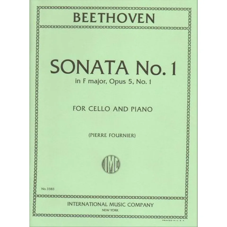 Beethoven Sonate Nr 1 F-Dur Op 5 Cello Klavier Noten