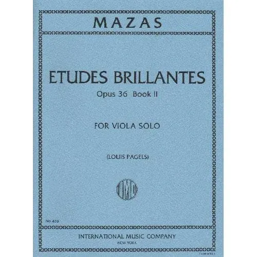 Mazas Etudes Brillantes Op.36 Bratschen-Noten Heft 2