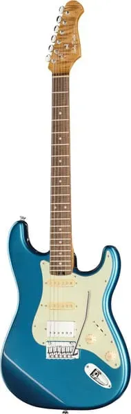 Harley Benton Deluxe ST-Modern Plus HSS E-Gitarre Lake Placid Blue Erle