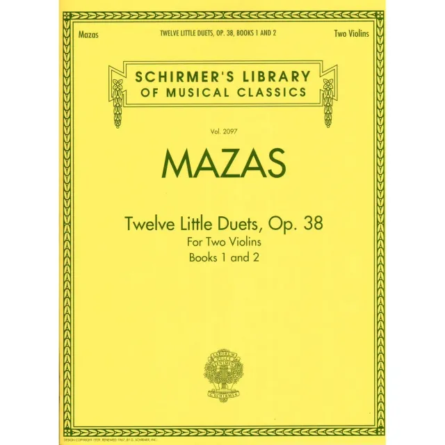 Mazas 12 kleine Duette Op. 38 Noten 2 Violinen