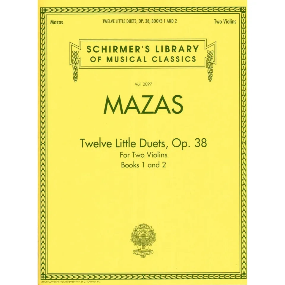 Mazas 12 kleine Duette Op. 38 Noten 2 Violinen