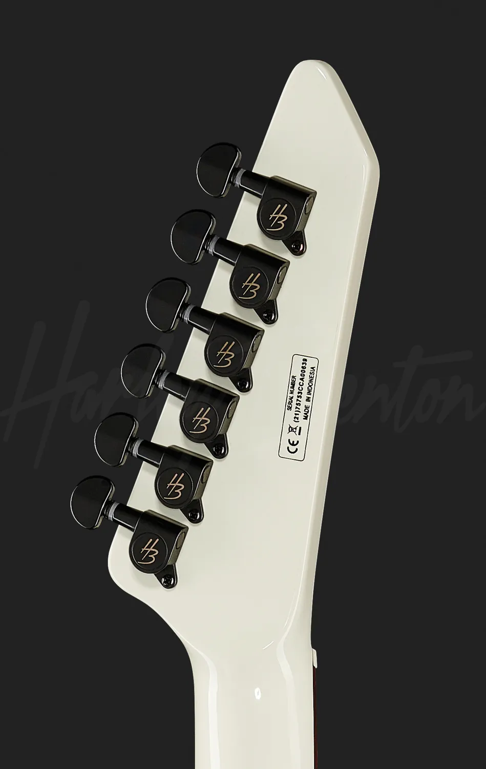 Harley Benton EX-84 Modern E-Gitarre Linkshänder Weiß