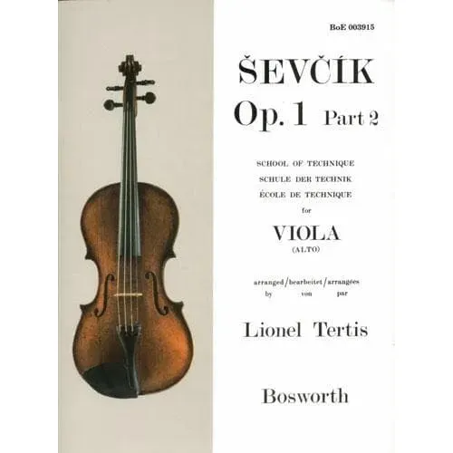 Shar Music Sevcik Schule Op 1 Teil 2 Noten Viola Tertis