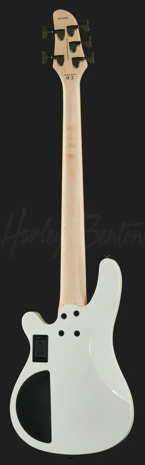 Harley Benton Pro B-550 E-Bass 5-Saiter Weiß Aktiv 24 Bünde