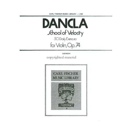 Shar Music Dancla School of Velocity op. 74 Violin-Etüden Saenger