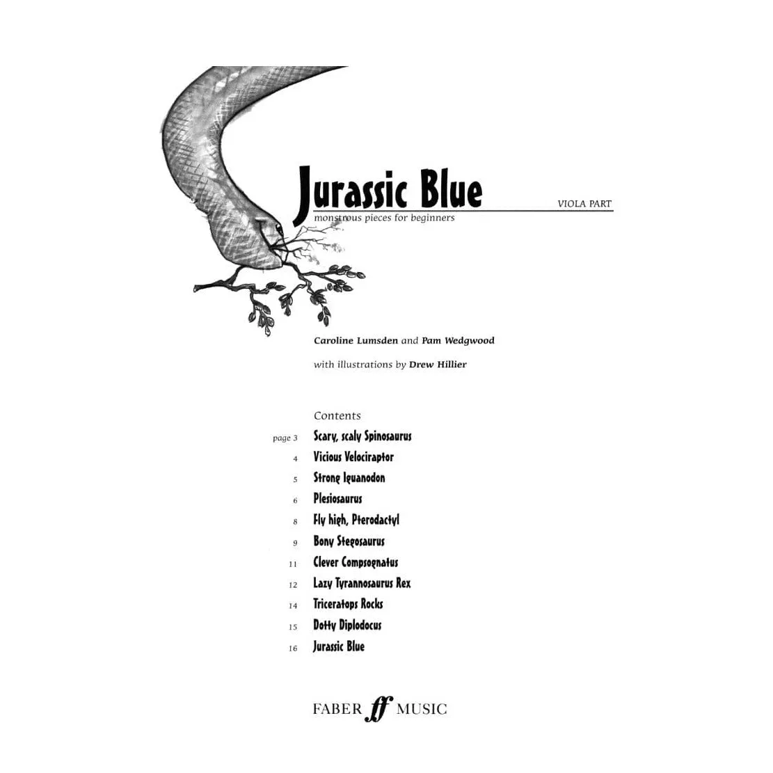 Shar Music Jurassic Blue Noten Bratsche Klavier Anfänger